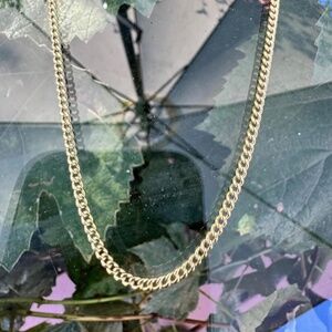 Vintage, 18K Gold, Italian Cuban Link Chain, 23 1/2" Long, 4 Grams